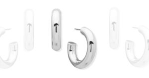 Pantallas Anne Klein Silver Tone Tube C Hoop