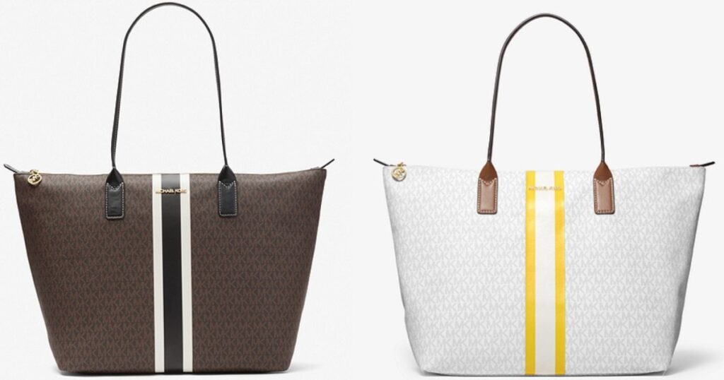 Michael Kors Large Logo Stripe Tote Bag
