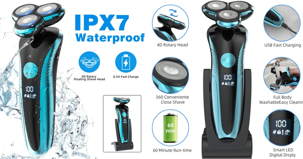 Razuradora Eléctrica Cshidworld 2 en 1 IPX7 Waterproof