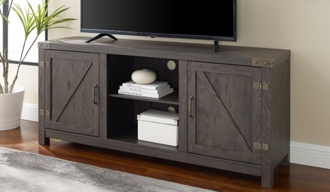TV Stand estilo Farmhouse para TV de hasta 65″ a solo $112 en Walmart (Reg. $535)
