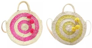 Cartera Crown and Ivy Large Straw Circle Crossbody