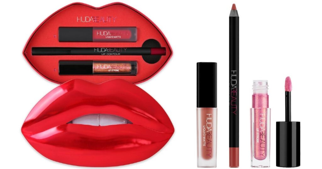 HUDA BEAUTY Contour & Strobe Liquid Lip Set