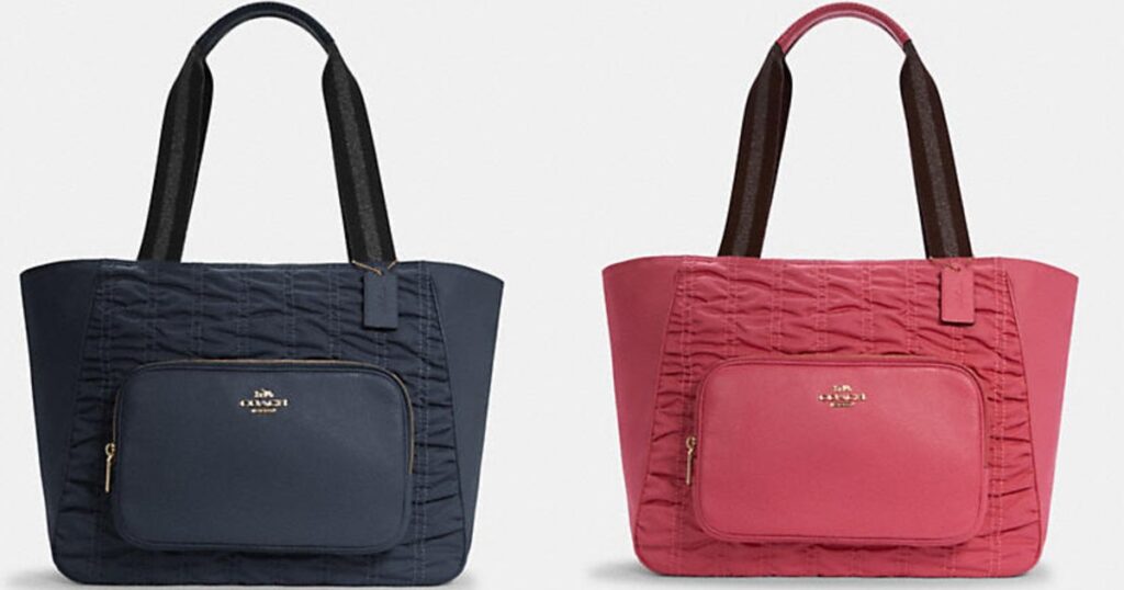 Coach Court Tote With Ruching