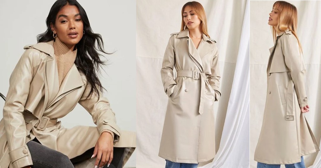 Forever21-Faux-Leather-Trench-Coat