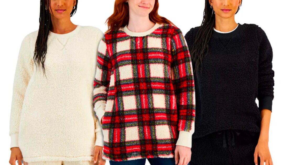 Petite Sherpa Pullover SOLO $8.86 en Macy’s (Reg $50)