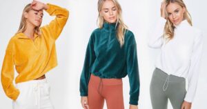 Ribbed-Half-Zip-Pullover