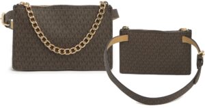 Michael-Kors-Belt-Bag-Pull-Chain-Brown