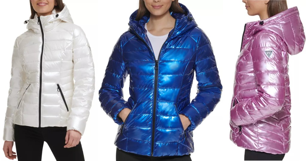 Guess-Hooded-Shine-Puffer-Coat