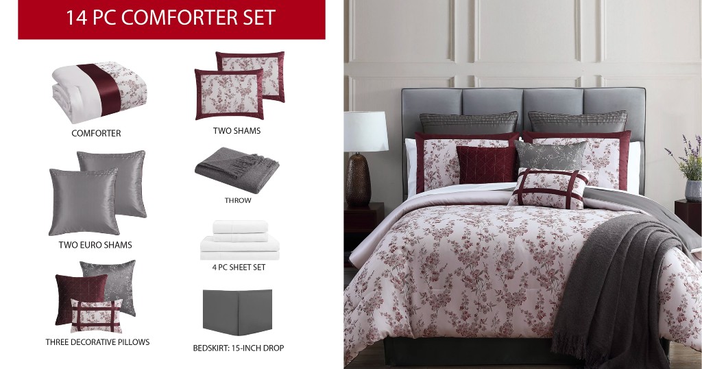 Set-de-Comforter-Hallmart-Collectibles-Omana-14-Pc