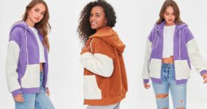 Colorblock-Faux-Shearling-Hooded-Jacket