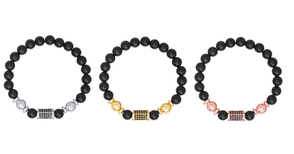 Onyx-Bead-Stretch-Bracelet