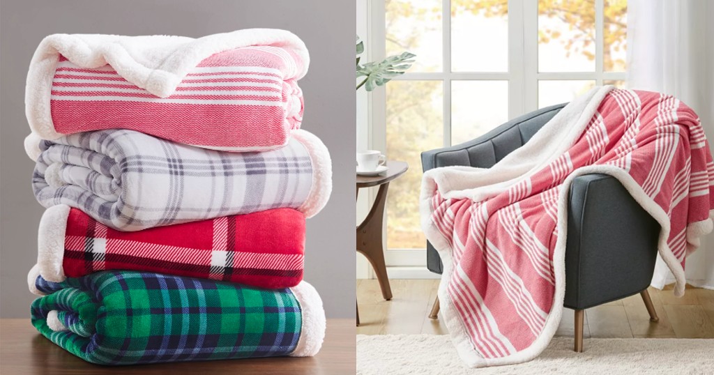 Frisa-Martha-Stewart-Plaid-Reversible-Classic-Sherpa-Throw-50-x-60