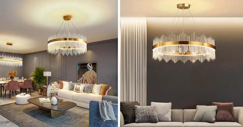 Lámpara-Cora-Postmodern-LED-Drum-Chandelier