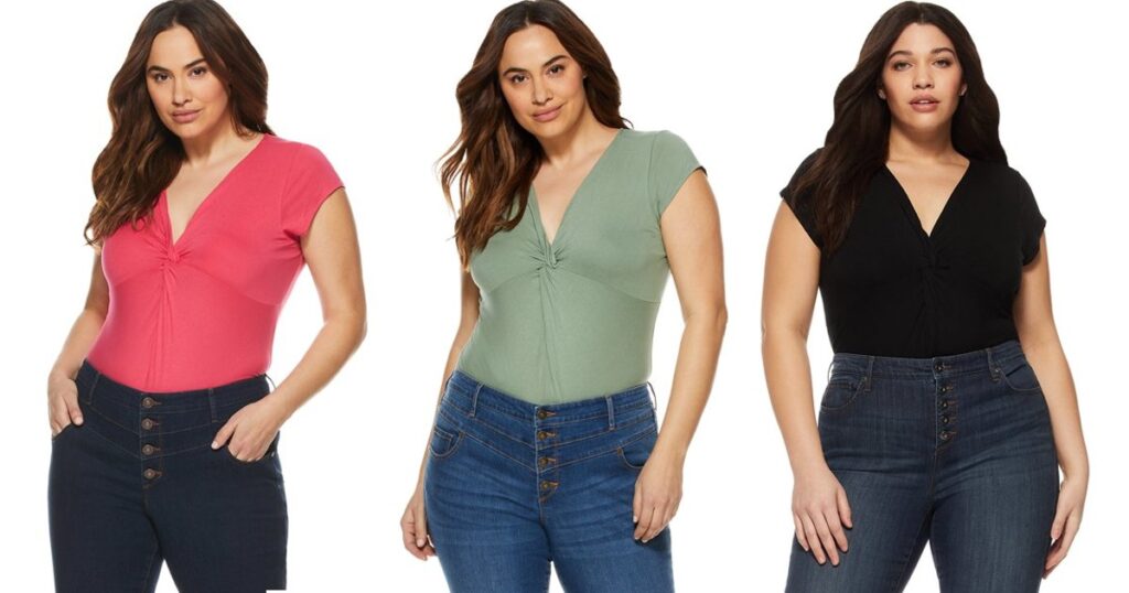 Sofia-Vergara-Plus-Size-Twist-Front-Bodysuit