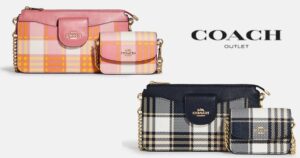 Cartera-COACH-Poppy-Crossbody-con-Garden-Plaid-Print