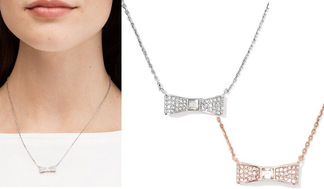 Kate Spade Ready Set Bow Pave Mini Pendant SOLO $19 (Reg $69)