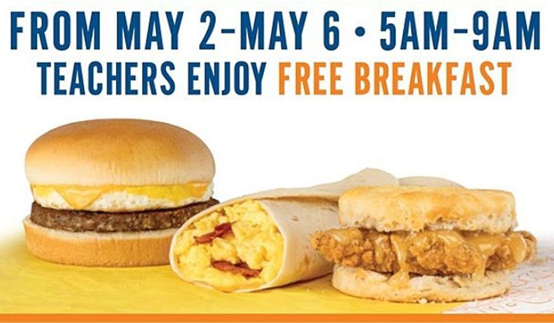 Desayuno GRATIS en Whataburger Para Maestros