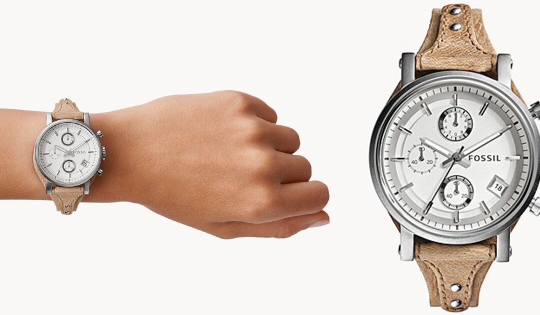 Reloj Fossil Chronograph Bone Leather a solo $44.99 (Reg $140)