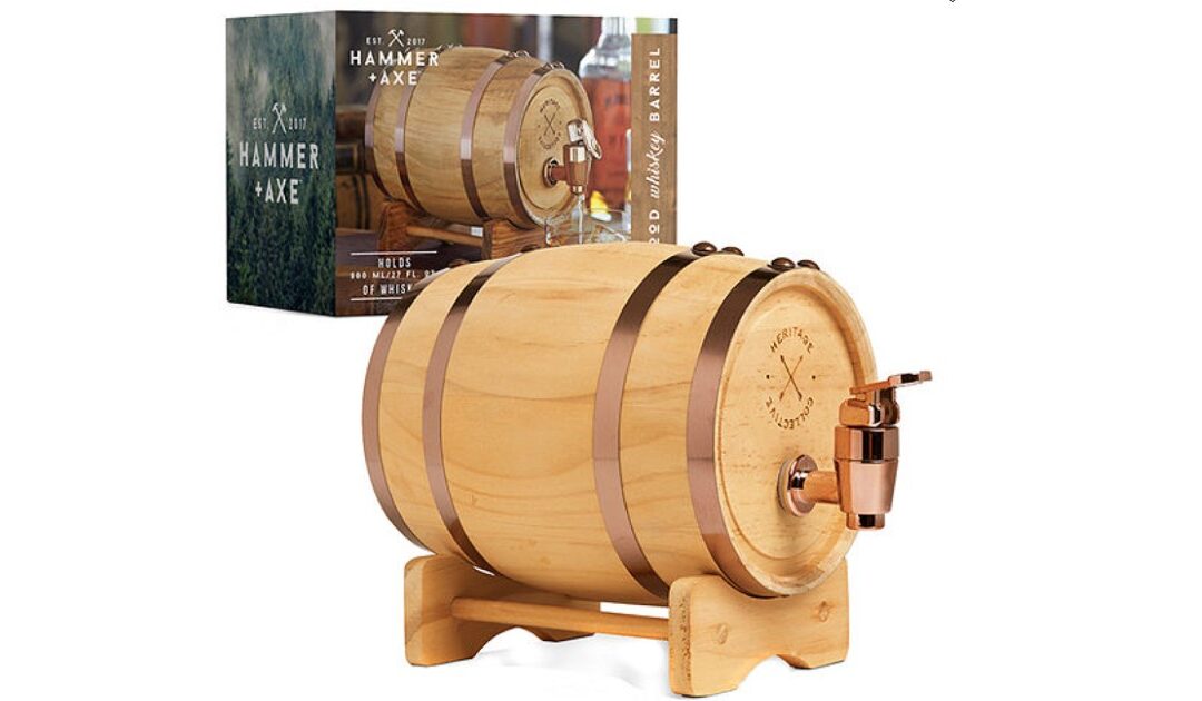 Hammer Axe Whiskey Barrel Beverage Dispenser a solo $17.99 (Reg $37)