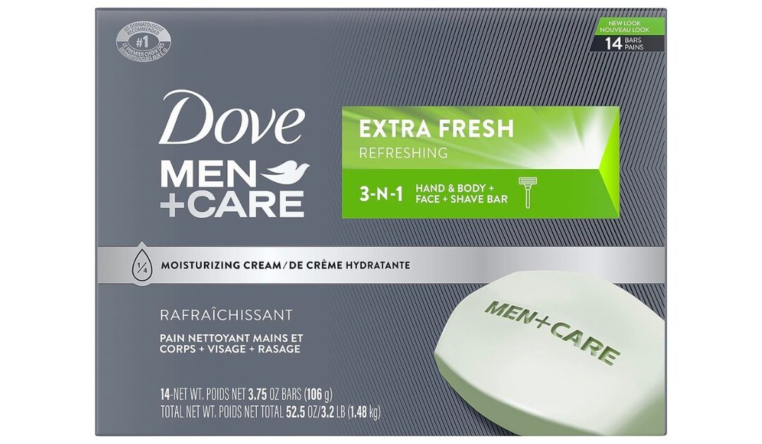 Jabones Dove Men+Care 14-Pack SOLO $11.06 con Envío