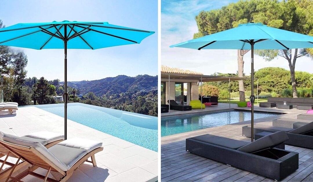 Sombrilla de Patio 7.5-Ft (Azul) SOLO $27.99 (Reg $90)