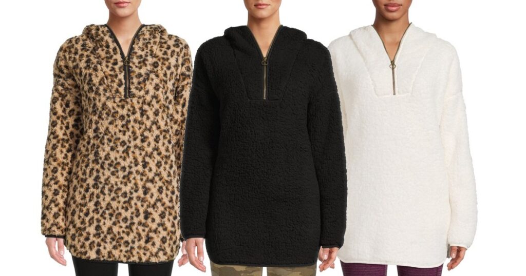 Athletic-Works-Sherpa-Tipo-Túnica-Para-Mujer