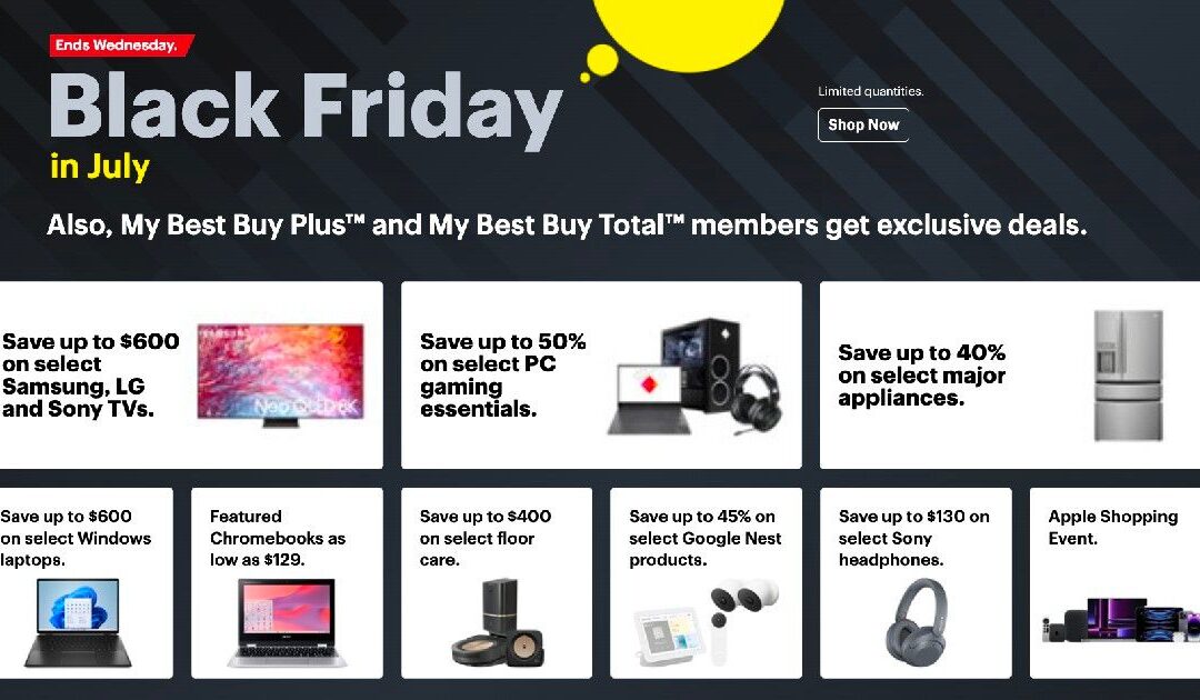 Best Buy – Black Friday en Julio | GRANDES Ahorros en TV, Enseres, Computadoras y Más