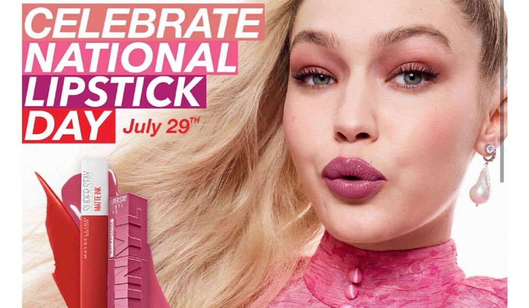 Celebra el Día Nacional del Lápiz Labial el 29 de Julio con Maybelline – Sorteo de 40,000 Lippie