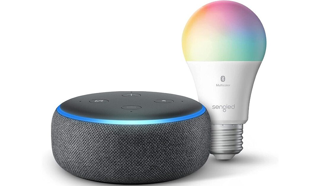 Echo Dot 3rd Gen y Bombilla Inteligente SOLO $17.99 (Reg $55)