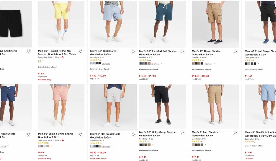 Target – 50% de Descuento en Pantalones Cortos Seleccionados