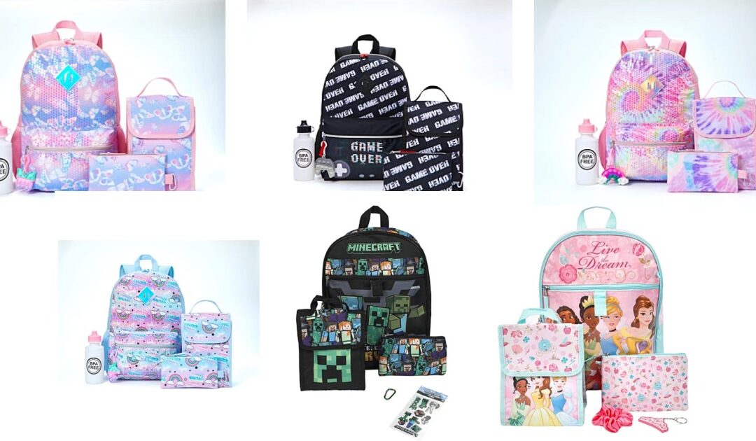 Sets de Mochila de 6-Piezas SOLO $17.99 (Reg $42)