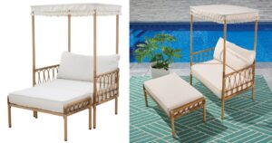 Better Homes & Gardens Canopy Chair and Ottoman Set