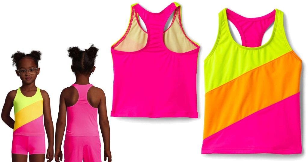 Landsend-Colorblock-Tankini-Swimsuit-Top