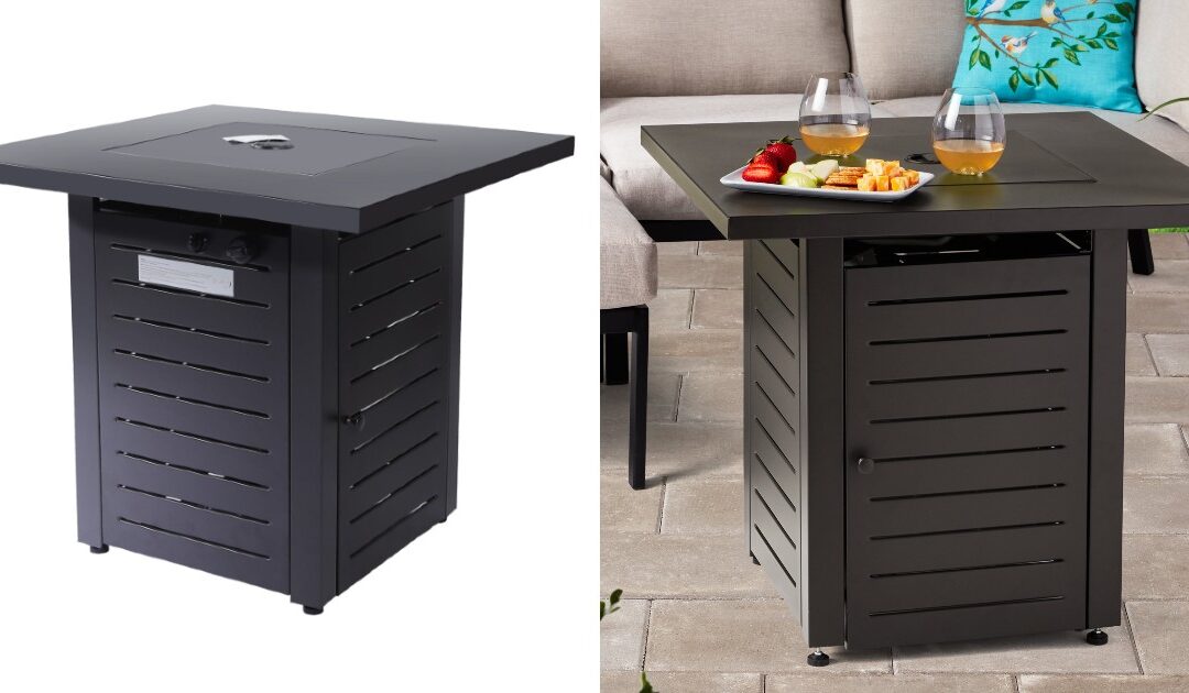 Mainstays Propane Fire Pit Table 28-In a solo $158 en Walmart (Reg. $194)