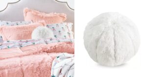 Cojín Decorativo Faux Fur Pom Pom