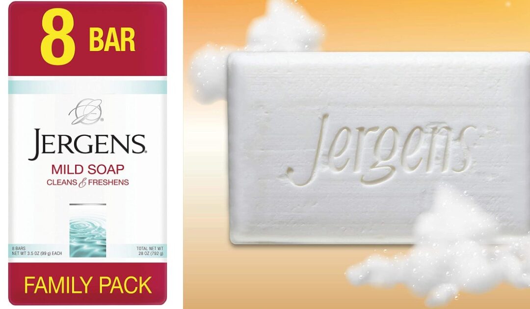 Paquete de 8 Jabones Jergens SOLO $2.80 (Reg $5)
