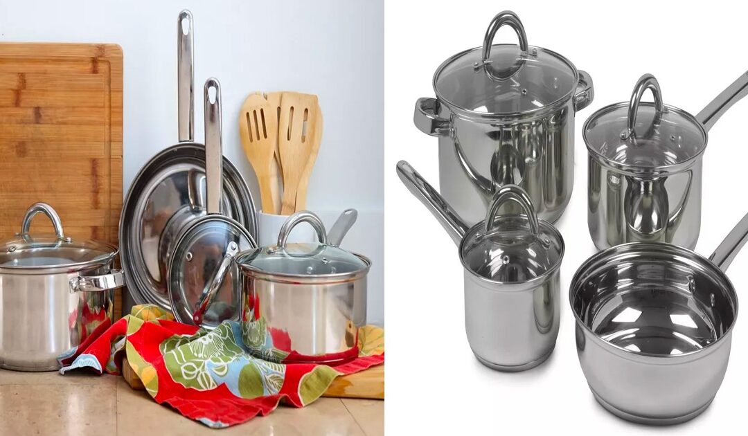 Set de Ollas Sedona Stainless Steel 7 Pc  a solo $29.99 (Reg. $100) en Macy’s