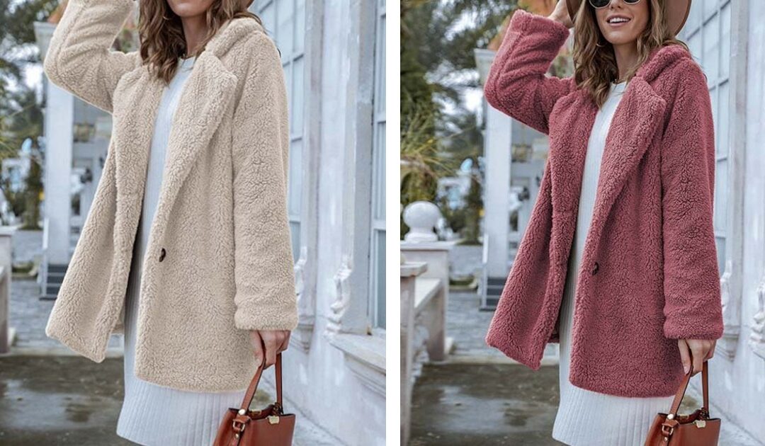Sherpa Overcoat Para Mujeres SOLO $16.99 (Reg $55)