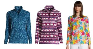 Abrigo-Lands-End-Fleece-Quarter-Zip-Pullover-Print