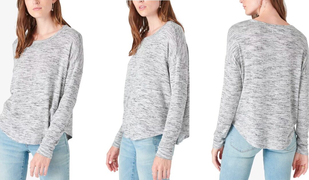 Camisa Lucky Brand Jersey Long Sleeve a solo $9.96 (Reg $59.50)