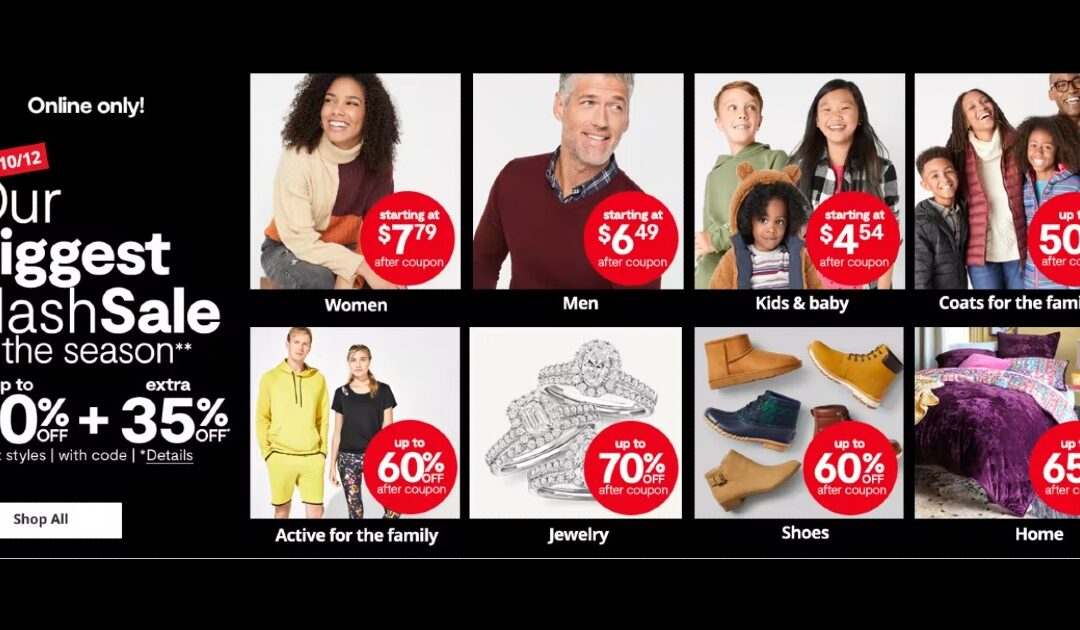 JCPenney – GRAN Venta Temporada con Hasta un 50% Off + un 35% Off Adicional