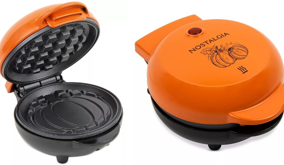 MyMini Electric Pumpkin Waffle Maker SOLO $9.99 (Reg $20)