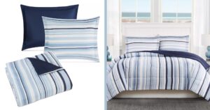 Set-de-Comforter-Pem-America-Coastal-Stripe-de-3-Piezas