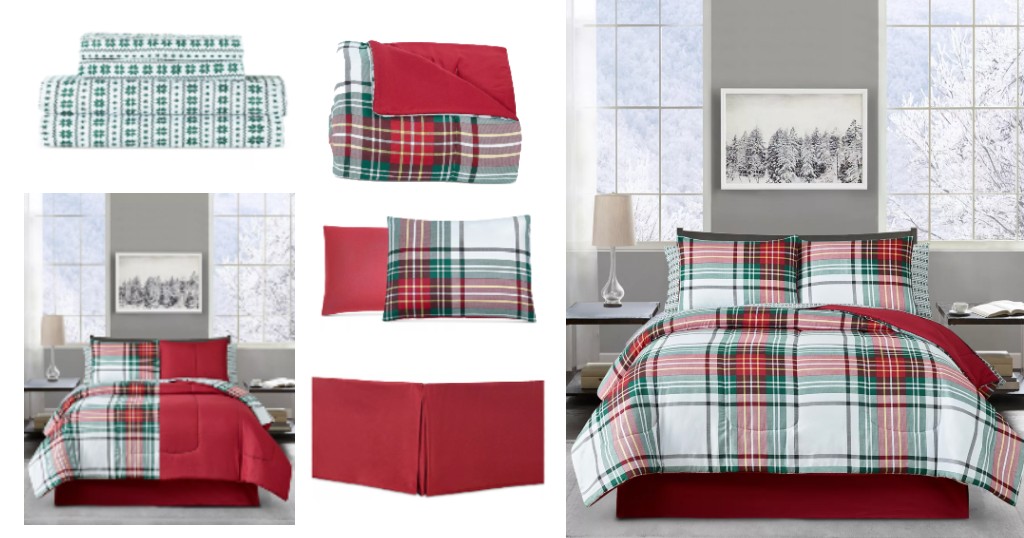 Set-de-Comforter-Reversible-Keeco-Holiday-Perth-Plaid
