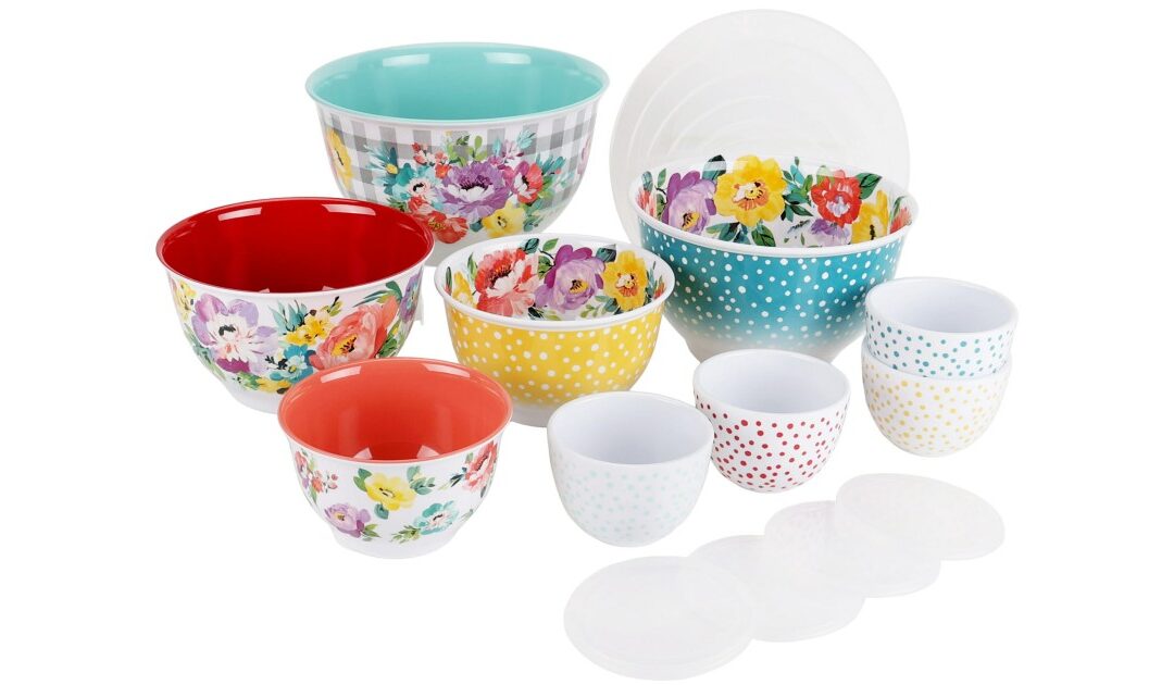 The Pioneer Woman Mixing Bowl Set de 18-Piezas SOLO $28.44 (Reg $39)