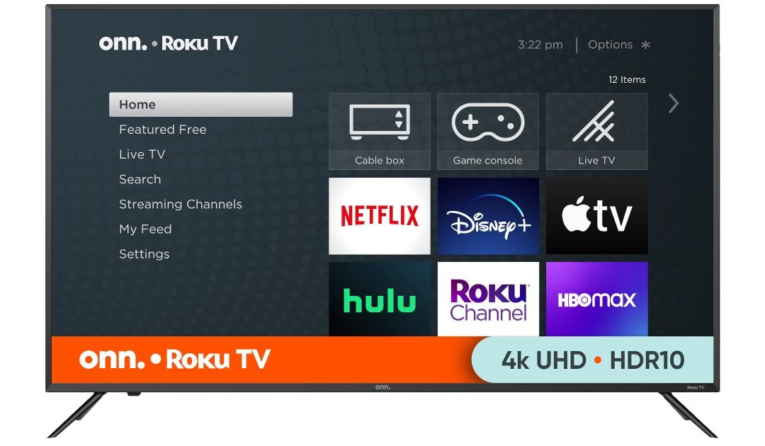 onn. 50-In Class 4K UHD (2160P) LED Roku Smart TV HDR a solo $198 en Walmart