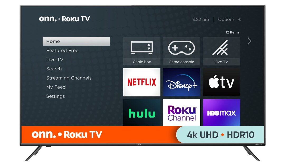 onn. 55-In Class 4K UHD LED Roku Smart TV a solo $268 en Walmart (Reg. $379)