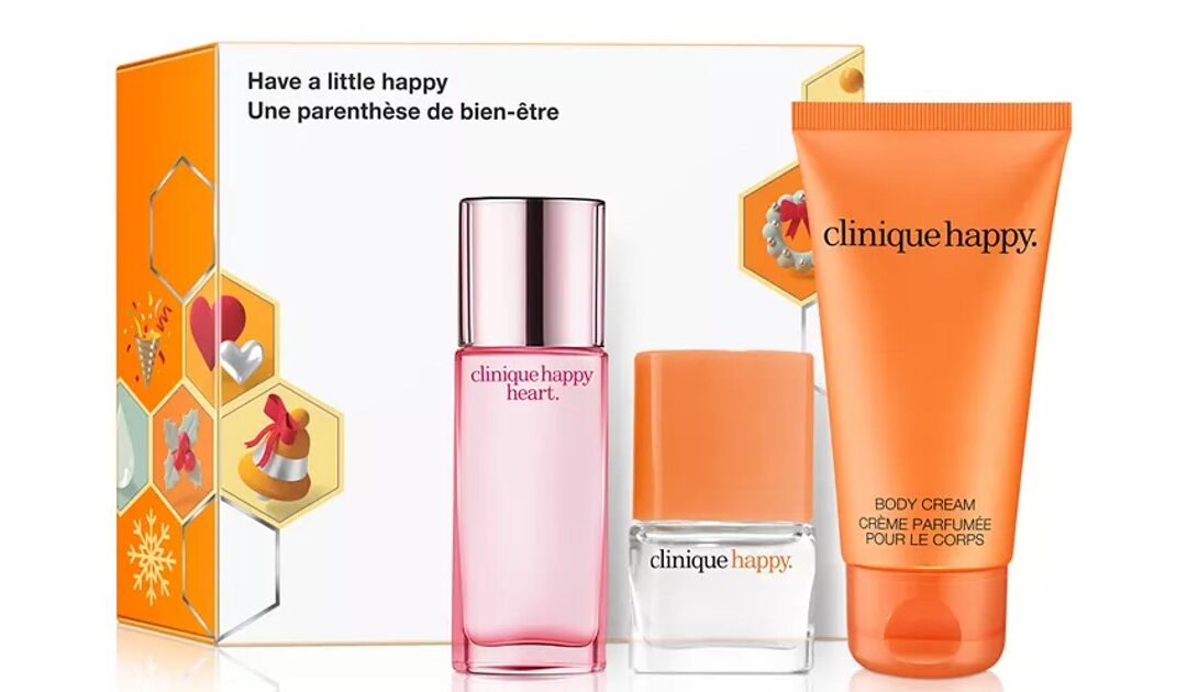 Clinique 3-Pc Have A Little Happy Fragrance Set SOLO $10 (Reg $34)