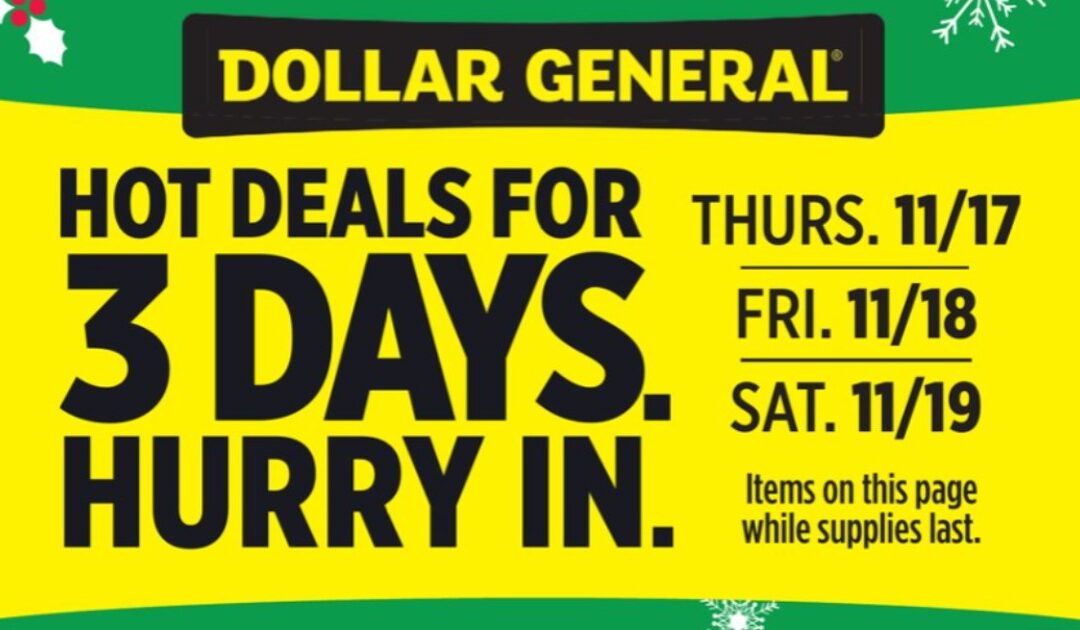 Dollar General – Shopper de Ofertas Calientes por 3 Días