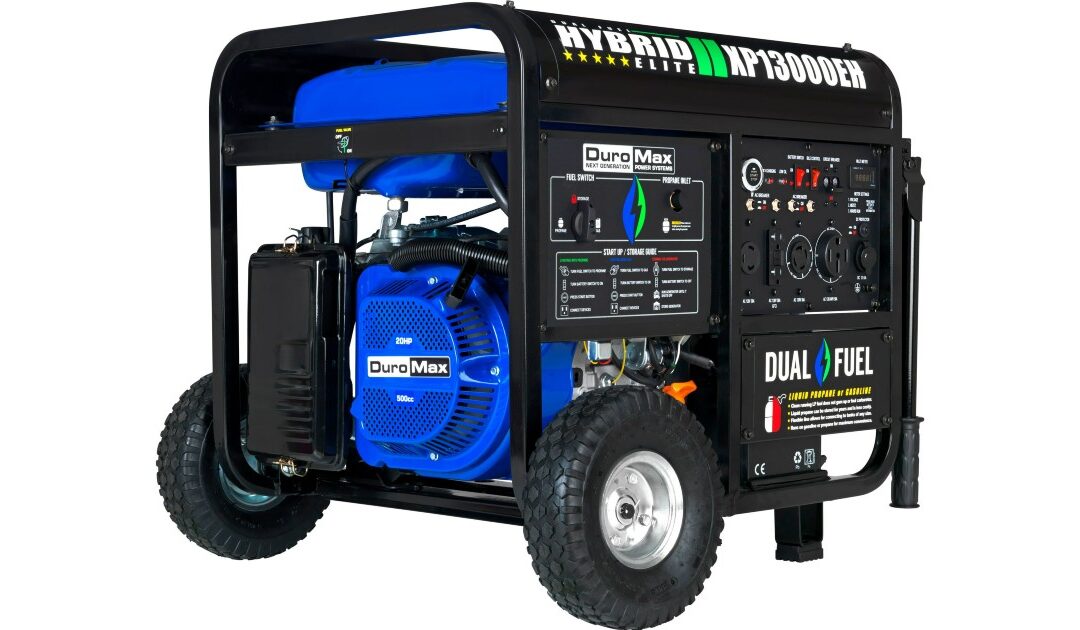 Generador Híbrido Portátil DuroMax de Gas Propano y Gasolina SOLO $949 (Reg. $1,499)